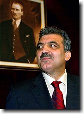 Abdullah Gül Außenminister und stellvertrender Ministerpräsident der Türkischen Republik