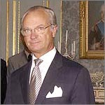 Seine Majestät Carl Gustav II. König von Schweden bei den Europäischen Kulturpreisverleihungen auf der Insel Mainau