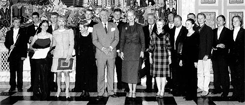 Königin Margarete II. von Dänemark und Prinz Henrik von Dänemark, bei den Europäischen Kulturpreisverleihungen 2000 in Schloss Christianborg 